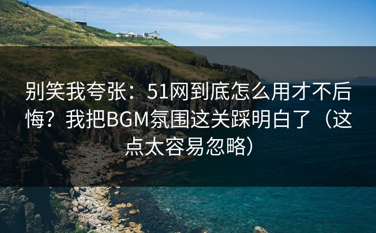 别笑我夸张：51网到底怎么用才不后悔？我把BGM氛围这关踩明白了（这点太容易忽略）