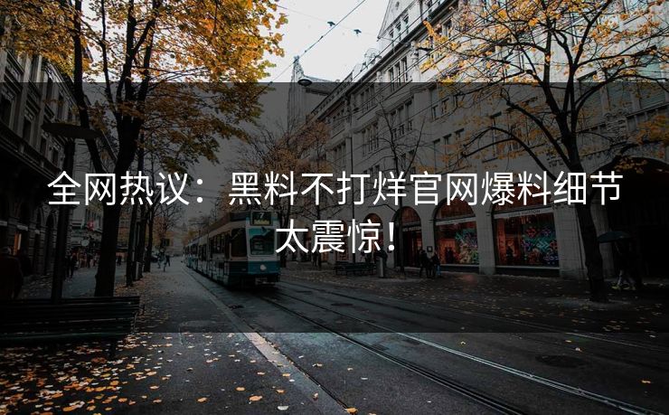 全网热议：黑料不打烊官网爆料细节太震惊！