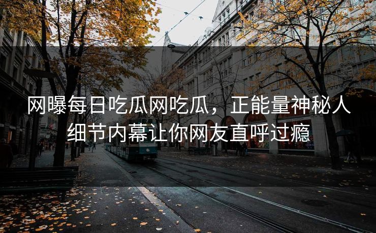 网曝每日吃瓜网吃瓜，正能量神秘人细节内幕让你网友直呼过瘾